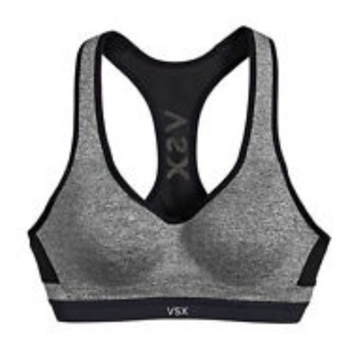 Victoria's Secret Sport Bra Talla 36 B Color Plomo Con Negro