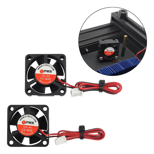// 2 Peças 12v Dc Sem Escova De Resfriamento Fan 30x30x10mm