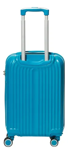 Mala Pequena Up4you Bombinhas 4 Rodas 55x23x36 Cm Luxcel Azul Lisa