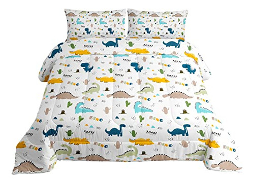 Set De Cama Kawaii Para Niños Bailipromise Con Dinosaurios