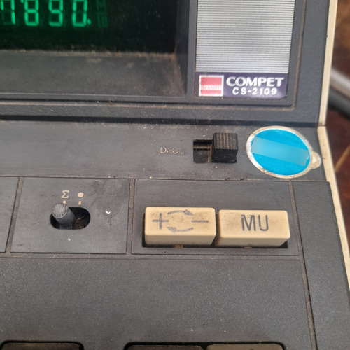 Imagem 6 de 10 de Calculadora Bancada Sharp Compet 2109 Antiga Visor Verde Fun