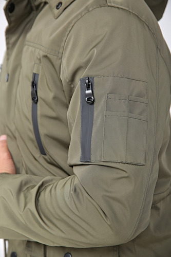 Campera Parka Nylon Hombre Importada Con Piel Interna
