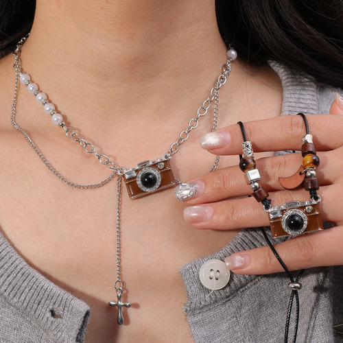 Collar Con Colgante De Cámara 3d, Joyería, Joyería, Regalo P