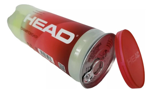 Imagen 2 de 6 de Tubo Pelotas Tenis Head Championship X 3 Cemento Ladrillo