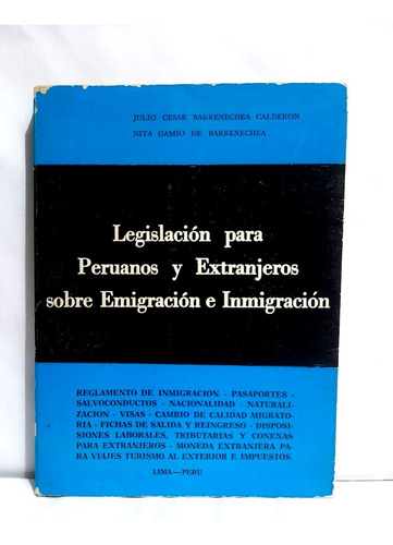 Legislación Peruanos Y Extranjeros Emigración Inmigración 75