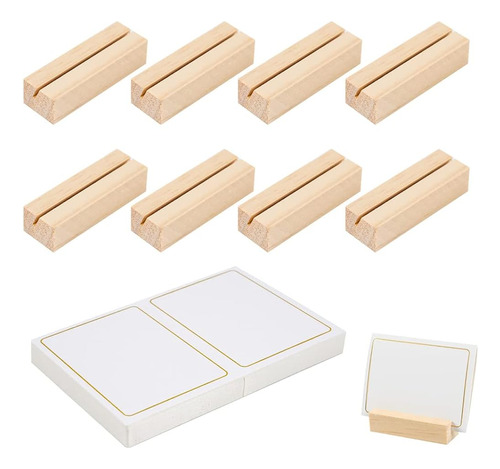 Wuboece 8pcs Soportes De Madera Para Tarjetas De Lugar Y 50p