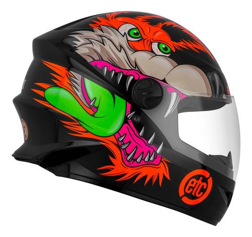 Capacete Fechado Passeio Unissex Etceter New Liberty4 Coyote Cor Preto Tamanho do capacete 60