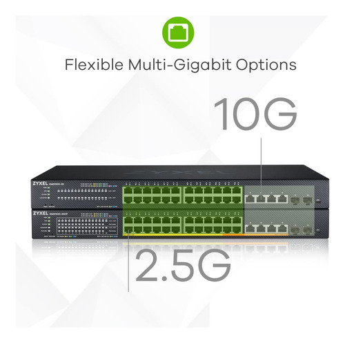 Switch Ethernet Multi-gigabit Poe De 24 Puertos Zyxel |