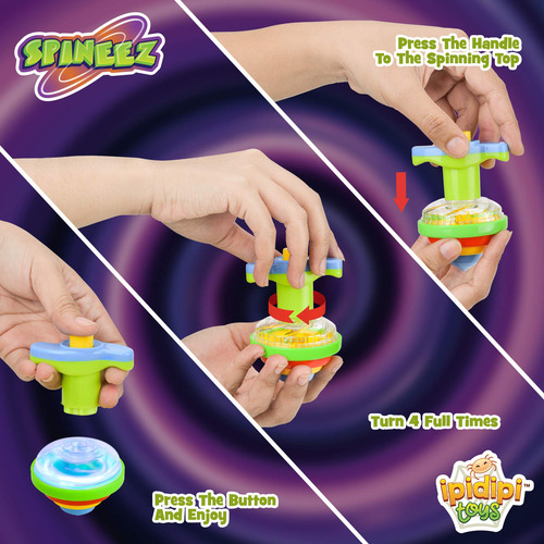 Spinner Iluminado Ipidipi Toys Tops Giratorios Color Azul Color