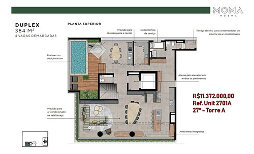 Deseja Inserir Relevância, Ou Confirmá-la, Na Forma De Viver A Cidade? Há Uma Planta De 194m² Finamente Decorada No Showroom Para Arder A Chama.