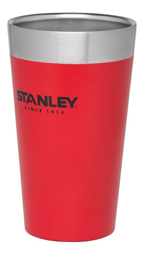 Vaso Stanley Termico 473 Ml Vacuum Pint Apilable Sin Tapa Color Rojo
