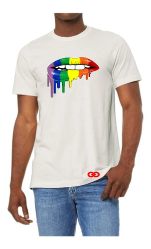 Polera Lgtb Labio Multicolor Orgullo Gay Pride Estilo 