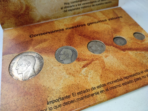Imagen 1 de 3 de Colección Unibanca De Monedas De Plata Venezolanas