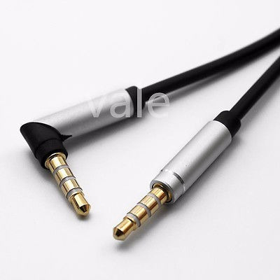 Imagen 2 de 3 de Plug Macho A Macho 3.5mm Extension De 1mt 4 Polos Smartphone