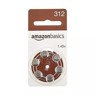 Amazonbasics Baterías Para Audífonos A312, 60 Paquete