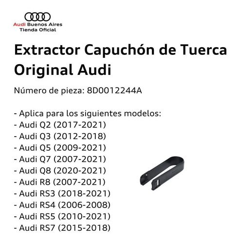 Imagen 3 de 6 de Gancho Extractor De Capuchón Audi 8d0-012-244-a