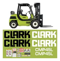 Comprar Kit Adesivo Gráfico Empilhadeira Compatível Com Clark Cmp45l Cor ADESIVO EMBLEMA GRÁFICO CMP45L