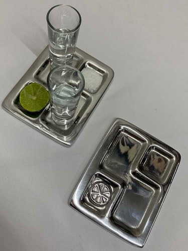 Tequilero Para Sal Limon Y 2 Tequileros Vidrio 2 Juegos