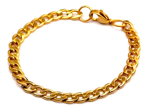 Pulsera Oro 18 Kilates Grumet 23cm X 5mm Hombre Maciza