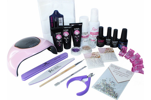 Kit Para Uñas Polygel + Lámpara De 54watts