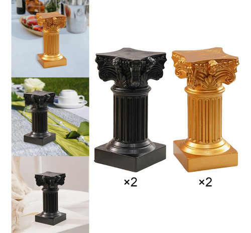 4x Pilar Romano Estatua Pedestal Soporte Boda Hogar Cocina