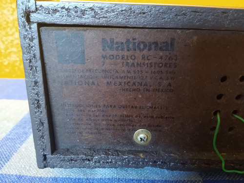 Bonito Radio Reloj National Klarín De 1973 / Am (Usado)