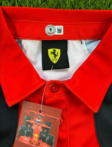 Camiseta Firmada Por Charles Leclerc Con Certificado Beckett