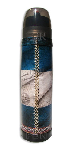 Termo Lumilagro Acero 1 Lt Forrado Cuero Argentino Fdn Pp