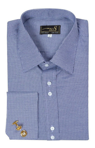 Camisa Punho Duplo Gola Francesa - (ref- A 015)