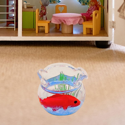 2 Pecera En Miniatura Para Casa De Muñecas, Mini Escena