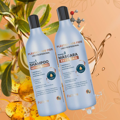Kit Shampoo E Máscara Plástica Dos Fios Fattore 1l
