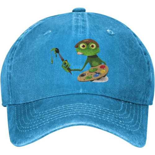 Vunko Green Frog Artist Blue Vintage Envejecido Ajustable La