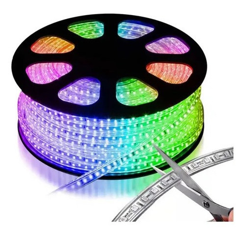 Cinta Led Rgb Tipo Manguera, 120 Led 5050 X Metro, 110 V 