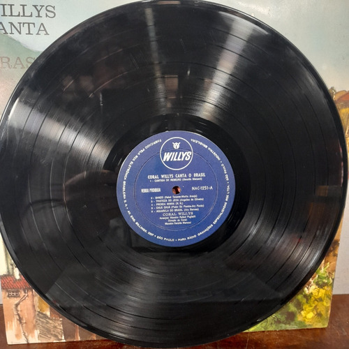 Lp Vinil O Coral Willys Canta O Brasil Ótimo Estado.