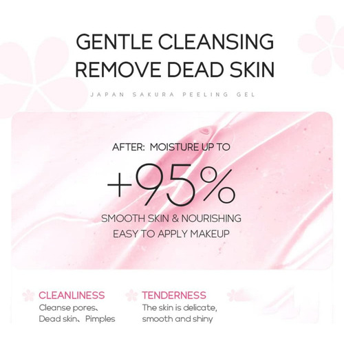 Gel Exfoliante Facial Sakura Para Mujer, Limpiador Facial Y