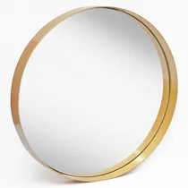 Comprar Espejo Redondo Oro Dorado 80cm Circular Nórdico Marco Hierro