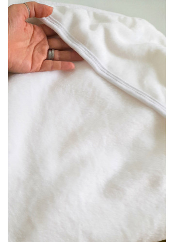 Manta Polar Soft De Bebé Con Capucha Lisa Suave Y Calentita Lisa Blanca