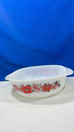 Fuente Bandeja Para Horno Simil Pyrex Vintage Jena Glass Blanco (Usado)