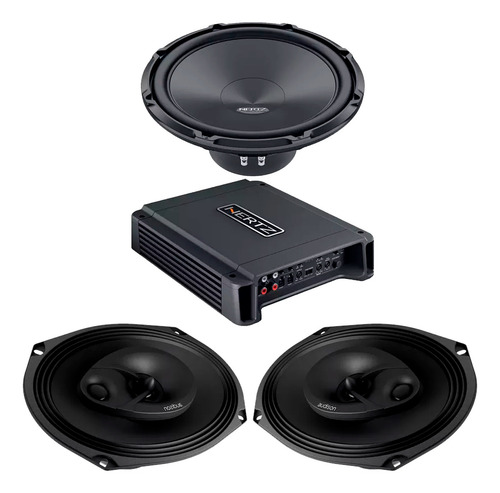 Combo Hertz Alto-falante Sub Cs 300 S4 + Hcp4d + Apx 690