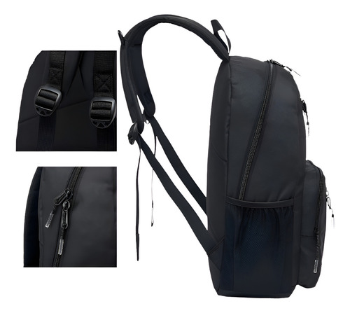 Mochila Escolar Onbongo Resistente Reforçada Cor Preto Desenho Do Tecido Lisa