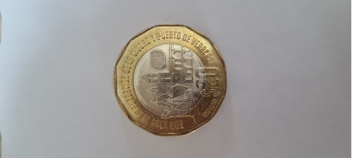 Moneda 500 Años De La Fundación De  Puerto De Veracruz