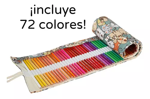 Set Lápices Colores con estuche, 7 pulgadas, 72 unidades.