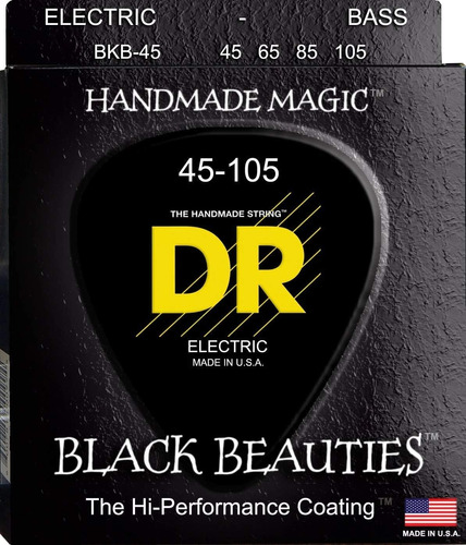 Dr Hecho A Mano Bkb45 Black Beauties - Juego De 4 Cuerdas De