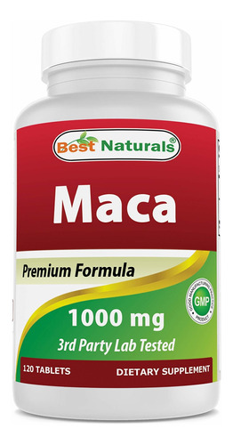 Best Naturals Gelatinized Maca 1000mg Por Tableta (sin Omg),