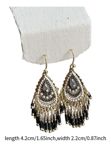 Pendientes Colgantes Con Borlas Para Mujer, Ideales Negro