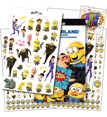 Despicable Me 3 Calcomanías Más De 295 Calcomanías Con Mini