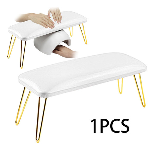 Nail Pillow Hand Rest Manicure Nail Tool Pu White And Gold