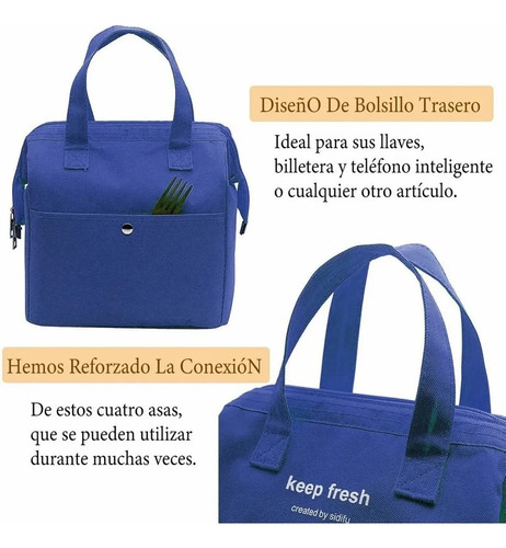 Lonchera Térmica, Lonchera Portátil Doble Asa, Impermeable