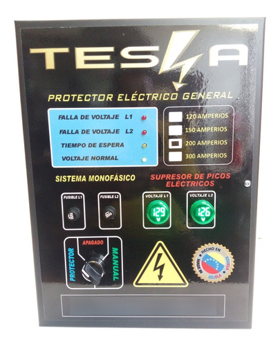 Protector Electrico General Tesla (220 Vac) 200 Amp Por Fase