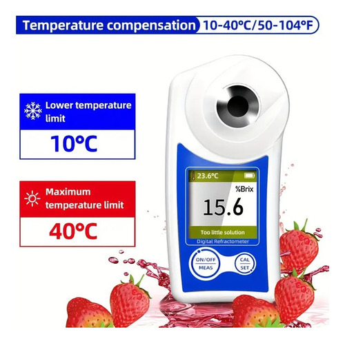 Refractometro Digital Recargable Medicion Azucar Brix 55%
